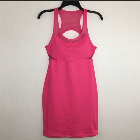 Fabletics Tropez Dress in Hot Pink Large - Picture 3 of 5